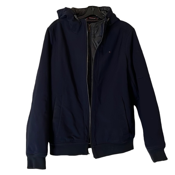 Men’s Tommy Hilfiger Hooded Jacket Size Small Blue - Picture 6 of 7